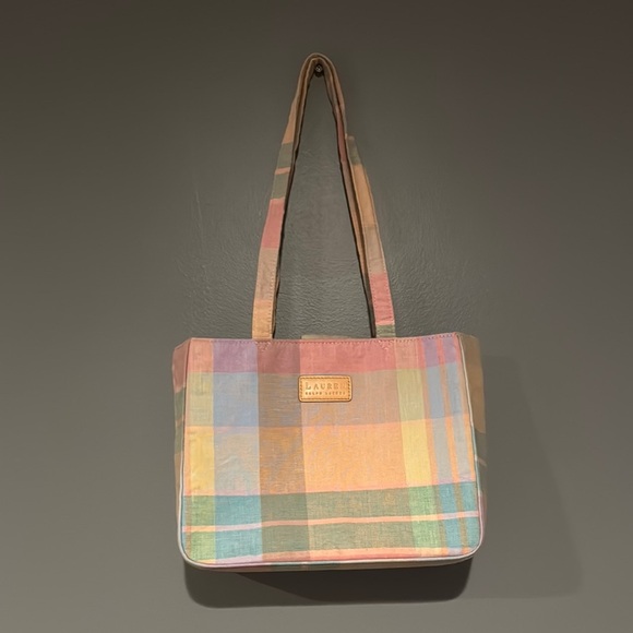 Lauren Ralph Lauren‎ Pink and Green Tote Bag - Picture 1 of 9
